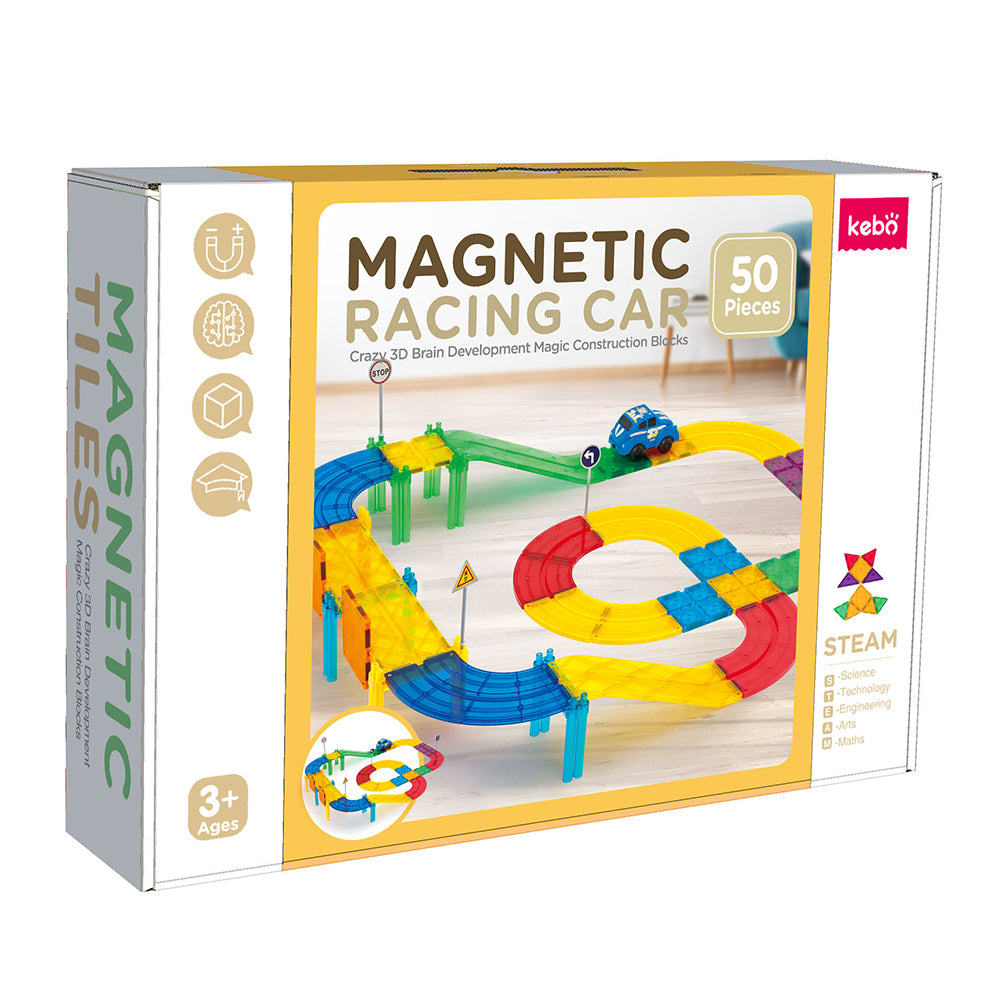 Magnetic Racing Car 50 pcs - Bloques Magnéticos Pista