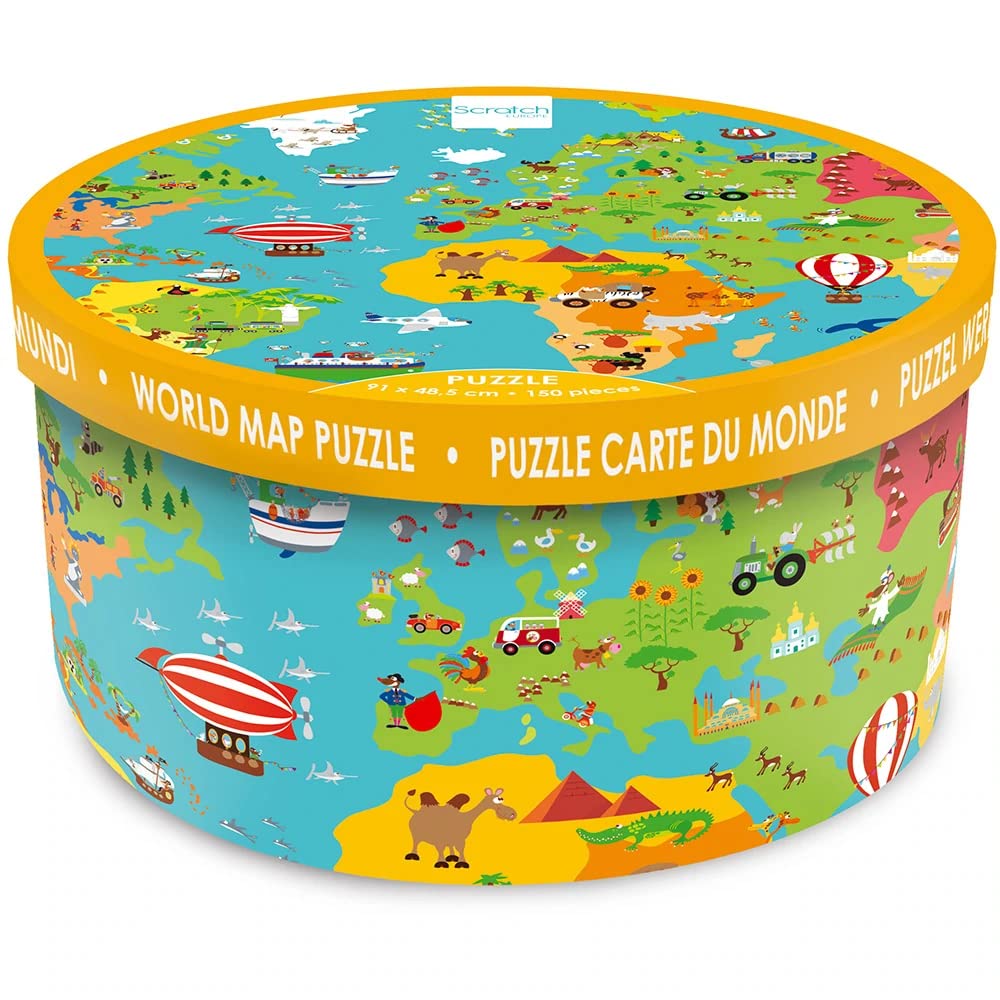 Mapamundi 150 pcs scratch europe