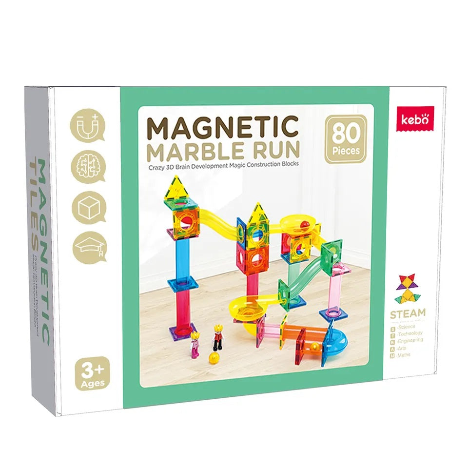 Marble Run 80 pcs - Pista de Canicas Bloques Magneticos